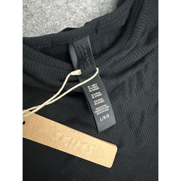 SKIMS Onyx Spaghetti Straps Sleeveless Maxi Dress Size Large New - Picture 5 of 7